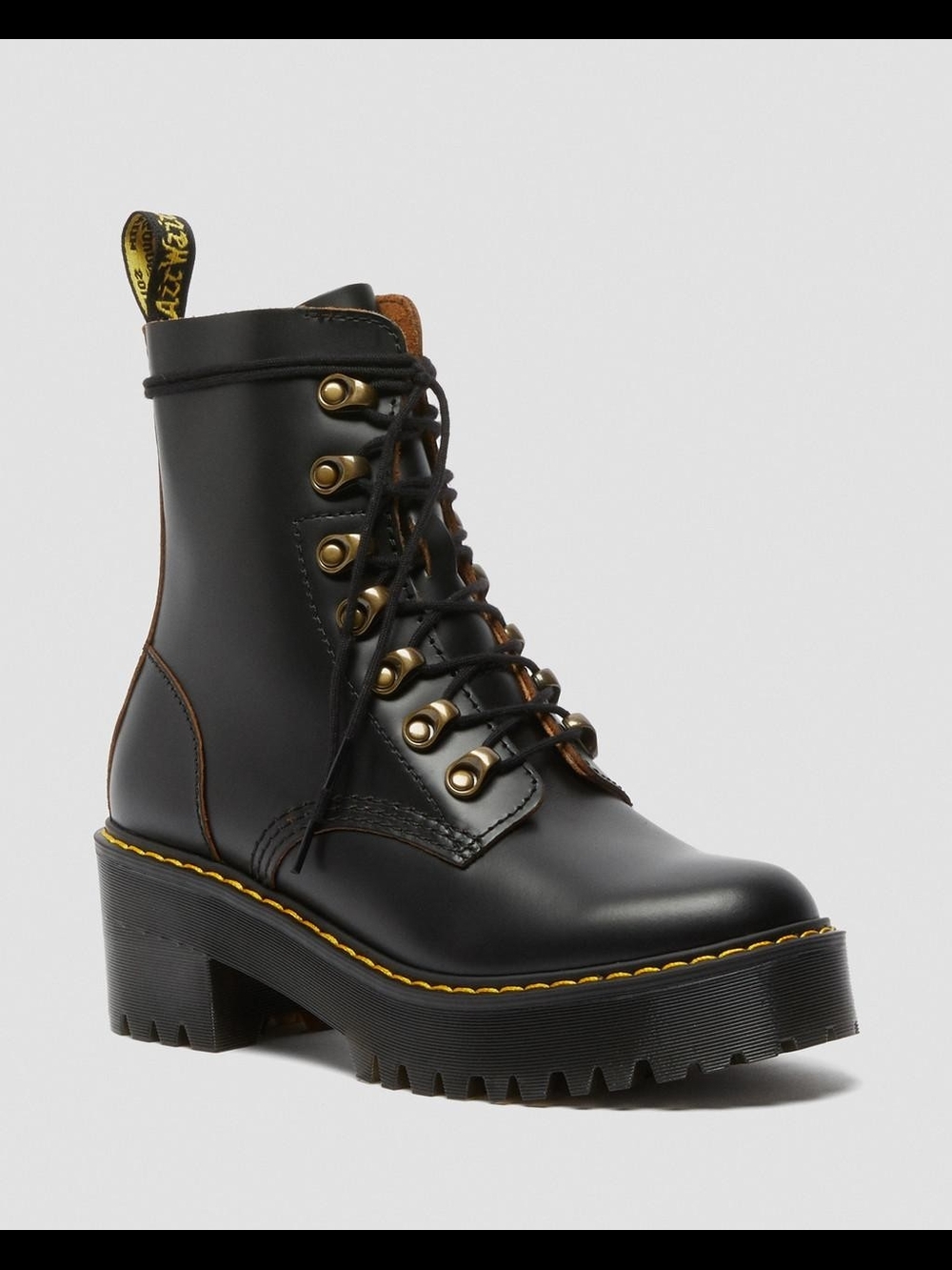 LIKE NEW Doc Martens Leona Women's Vintage Smooth Leather Heeled Boots- Size 11